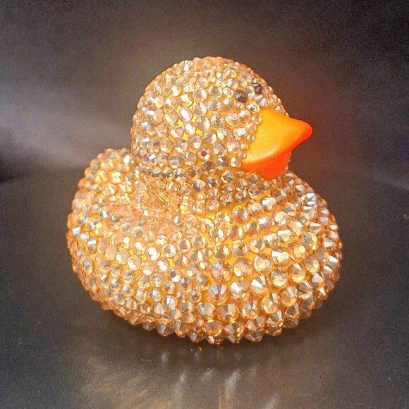 Gold Bling Rubber Duck, Bedazzled, Jeep, Unique, Cute Gift - Picture 8 of 8